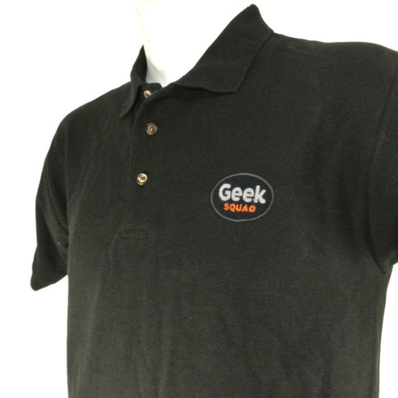 GEEK SQUAD Tech Repair Employee Uniform Polo Shirt Black NEW Size XL - Picture 2 of 6